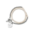 Tiffany Return to Tiffany Wrap Bracelet in Silver with Pearls and a Diamond, Small (8inches)