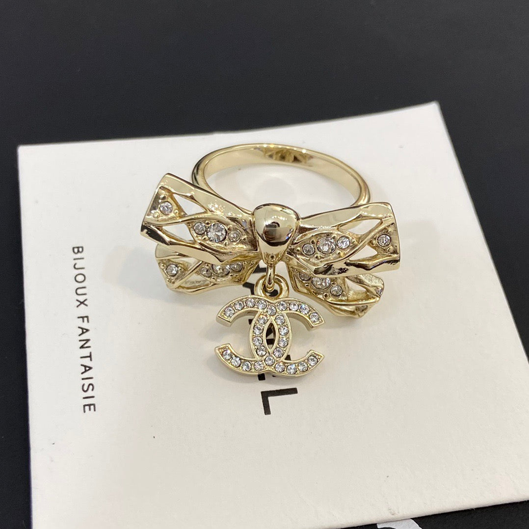 Chanel Bowknot Gold Diamond Ring