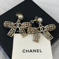 Chanel Gold Bowknot Earrings