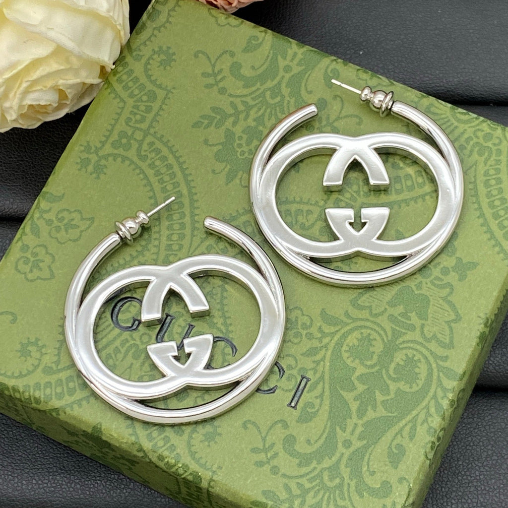 Gucci Silver Hoop Earrings