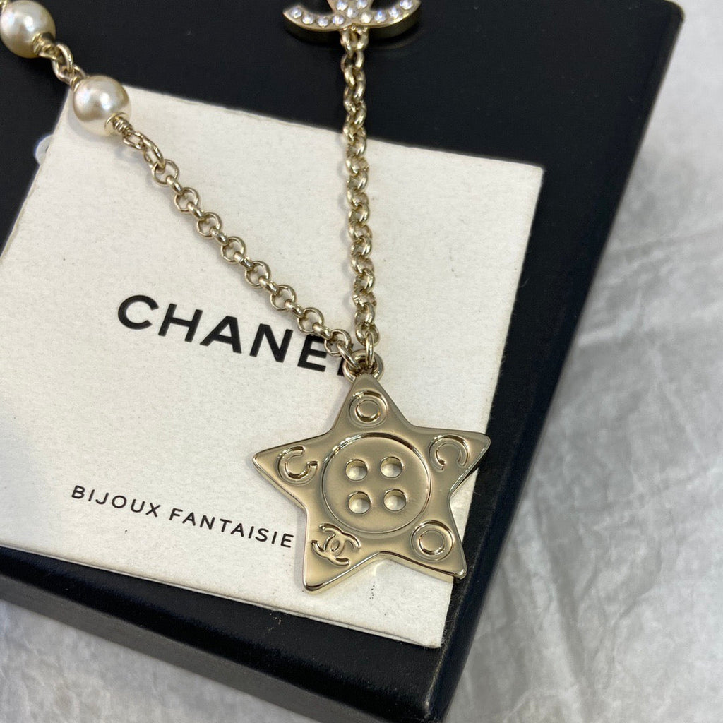 Chanel Star Gold Necklace