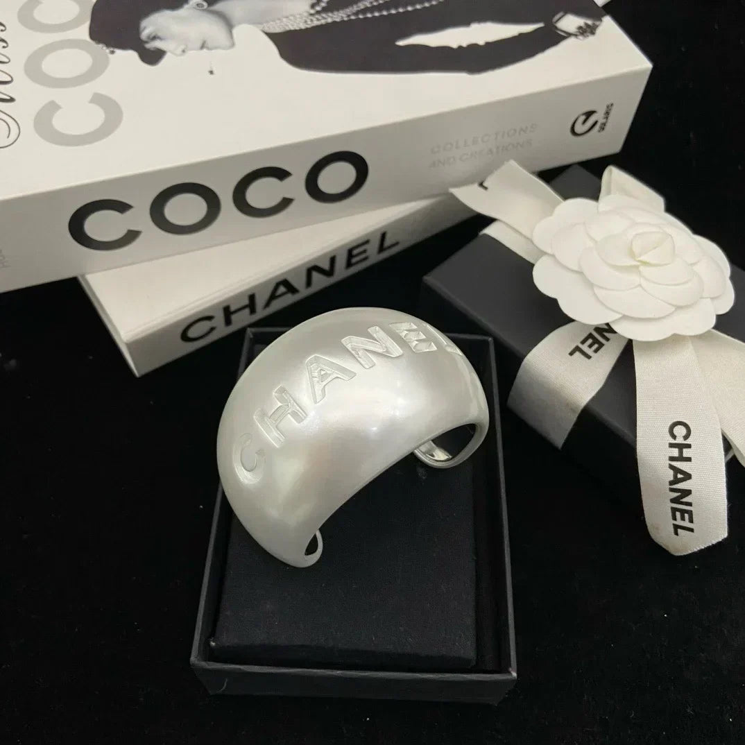 Chanel White Bangle