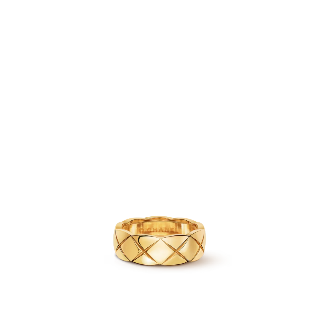 Chanel Coco Crush Ring Quilted Motif Wide