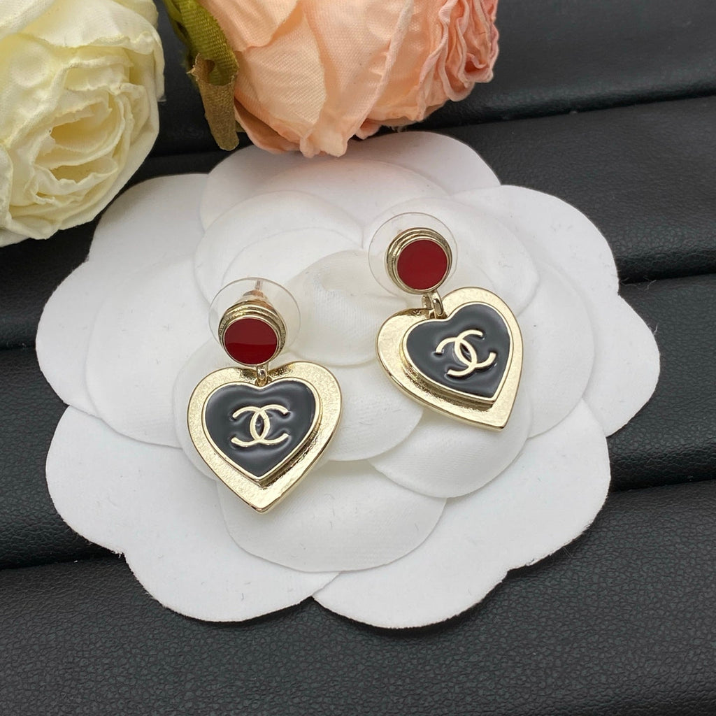 Chanel Heart Earrings